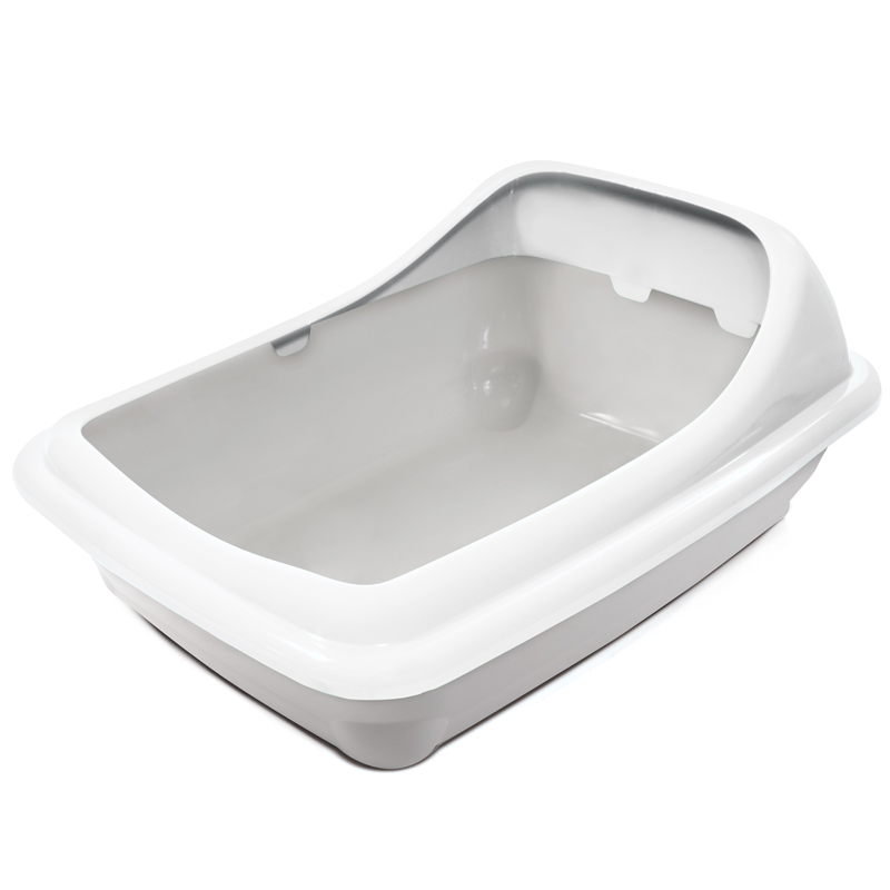 Туалет Gamma Волна прямоугольный серый/белый для кошек 45,5*35*20 см