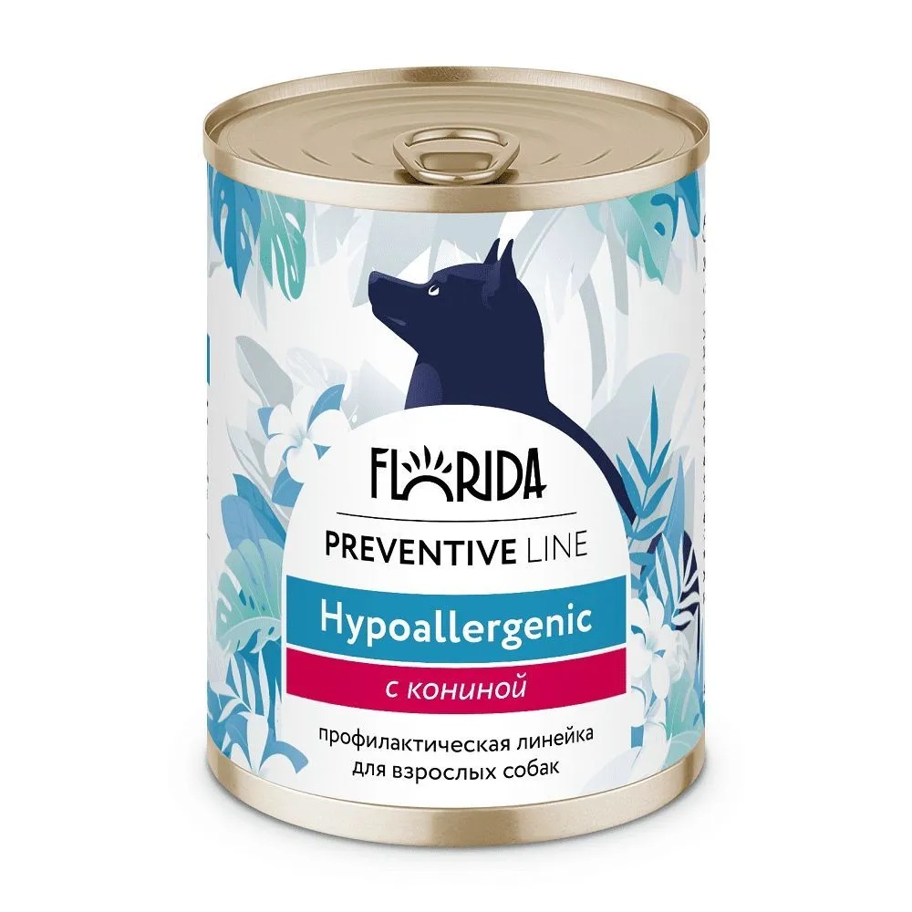 Florida Preventive Line Hypoallergenic Конина консерва  для собак 340 г