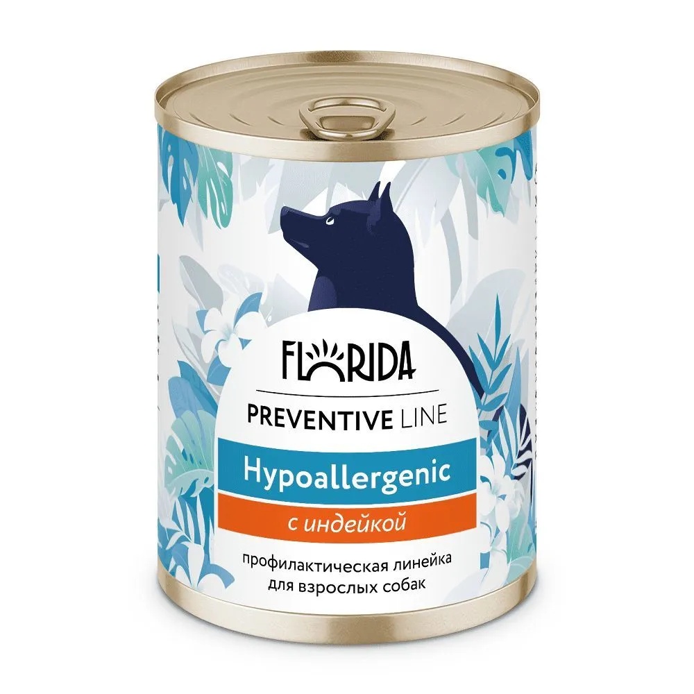 Florida Preventive Line Hypoallergenic Индейка консервы  для собак 340 г