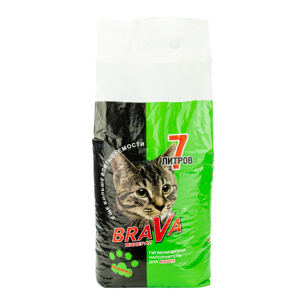 Наполнитель Brava впитывающий минерал для кошек 7 л (4,14 кг) 2
