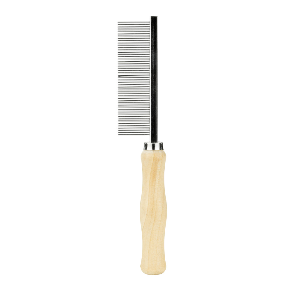 Расческа Triol частые зубья дерев ручка для животных 180 мм 3