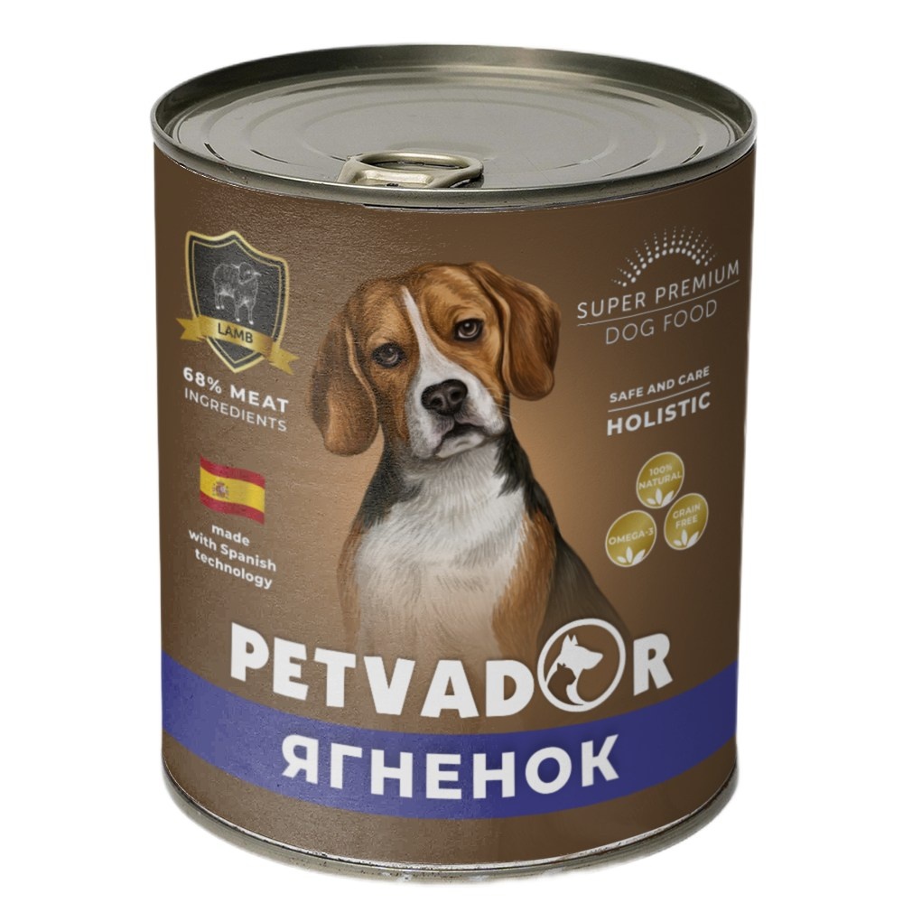 Petvador Ягненок/Лосось консерва для собак 400 г