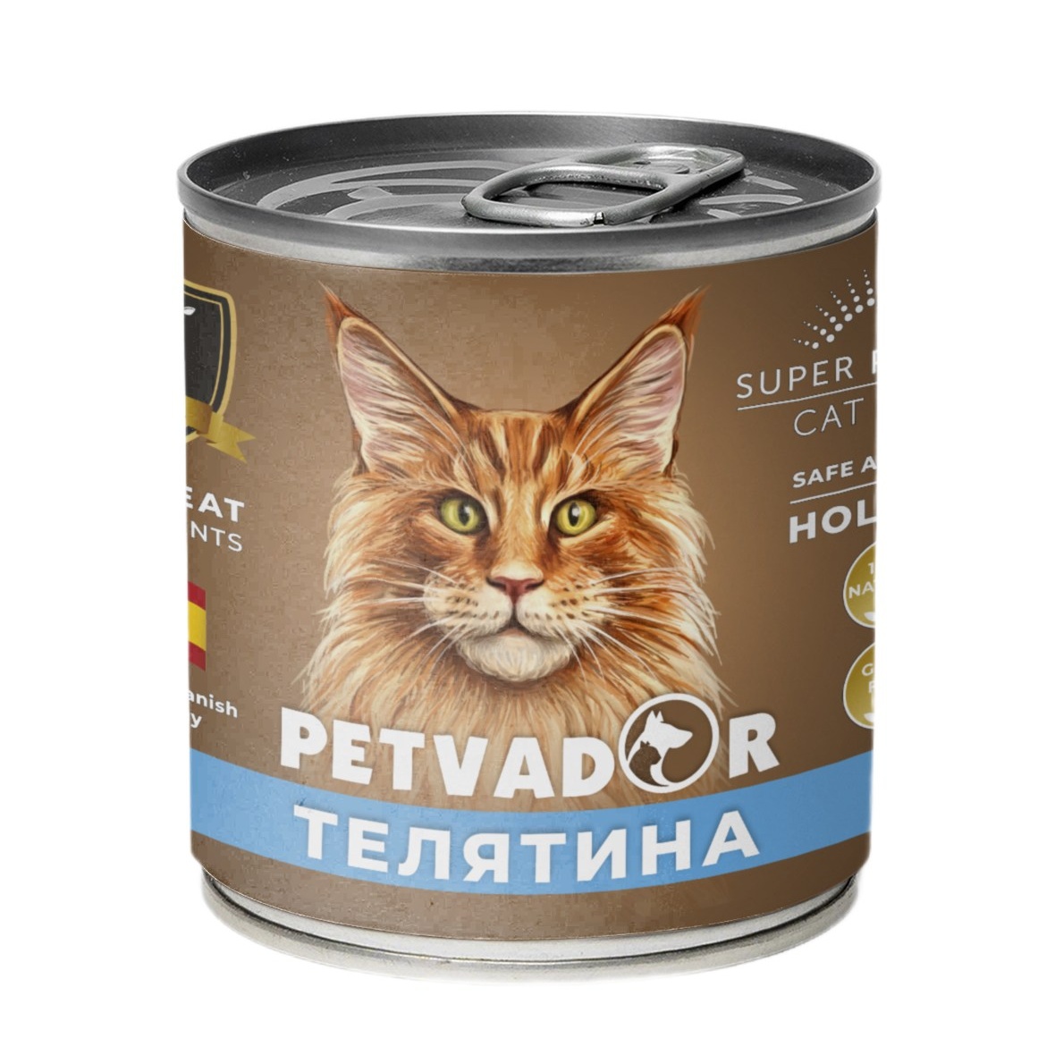 Petvador Телятина/Перепелка консерва для кошек 240 г