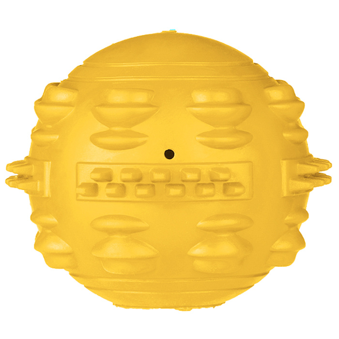 Игрушка Mr. Kranch Мяч с ароматом сливок желтый для собак 8 см 3