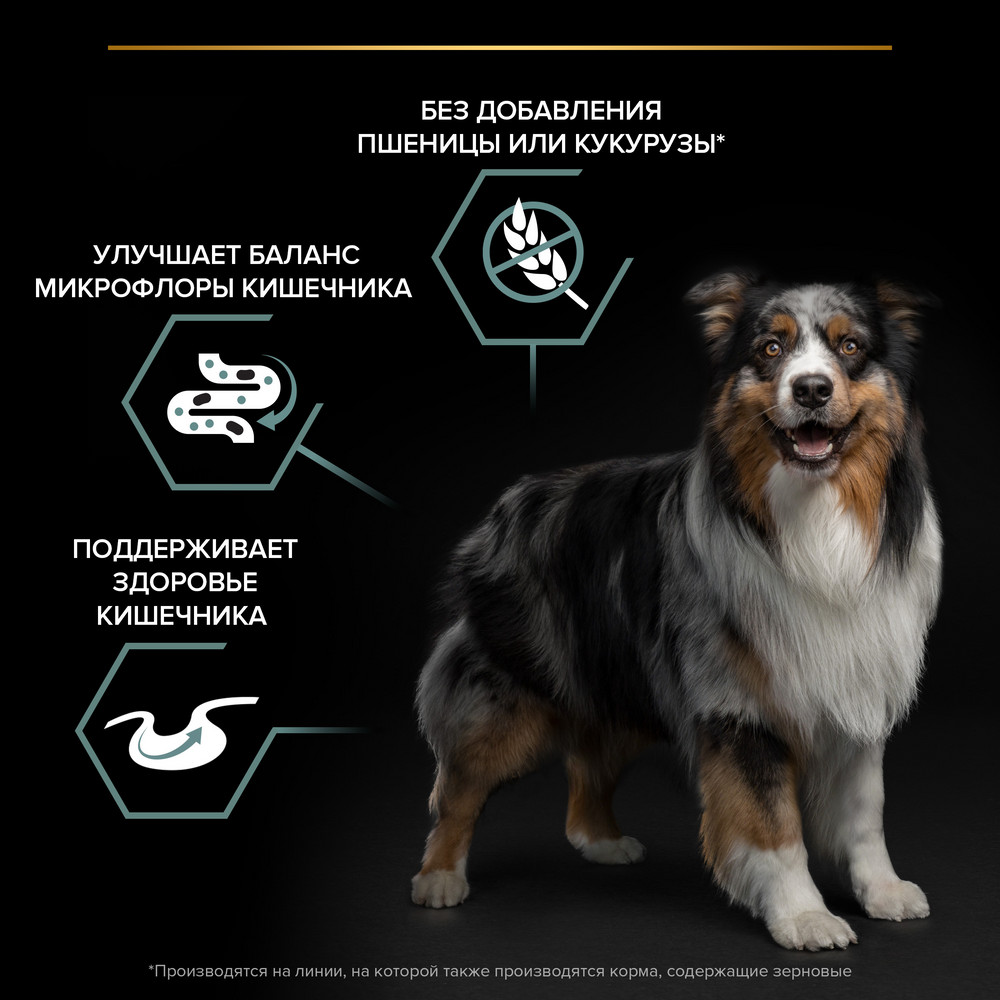 Pro Plan Optidigest Grain Free Medium Adult для взрослых собак средних и крупных пород с чувствительным пищеварением с высоким содержанием индейки 4