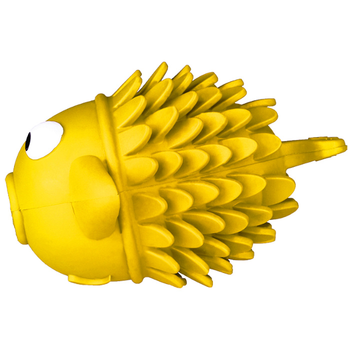 Игрушка Mr. Kranch Рыбы-ёрш желтый для собак 12 см 3