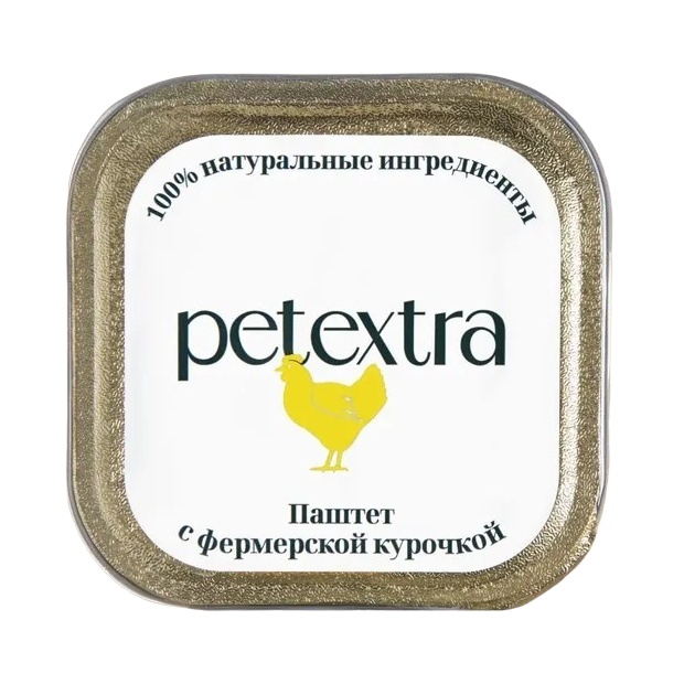 PetExtra Паштет с фермерской курочкой ламистер для кошек 100 г