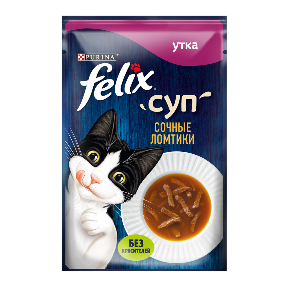 Felix Суп Утка пауч для кошек 48 г