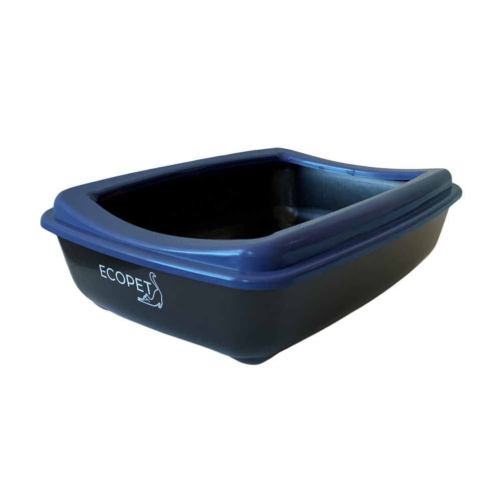 Туалет Ecopet синий черный для кошек 43*30*12 см