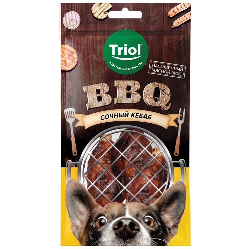 Лакомство Triol BBQ Сочный кебаб для собак 100 г 1