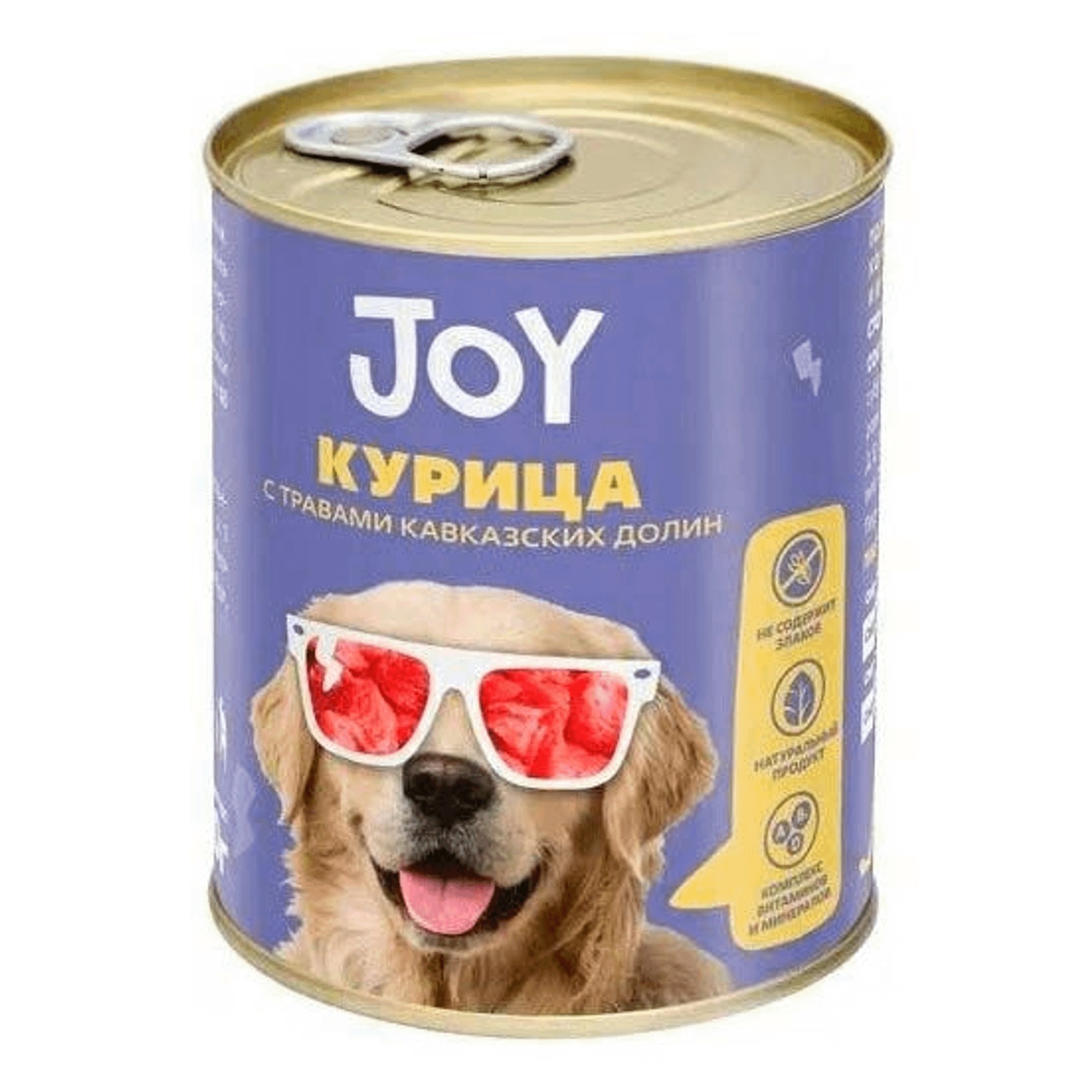 JOY Курица консерва для собак средних и крупных пород 340 г