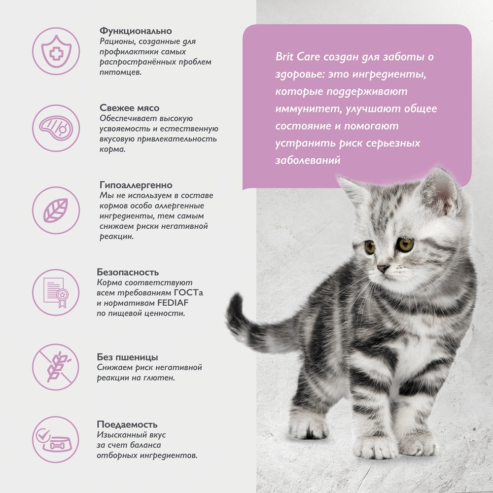 Brit Care Cat Kitten Healthy Growth Индейка для котят 4