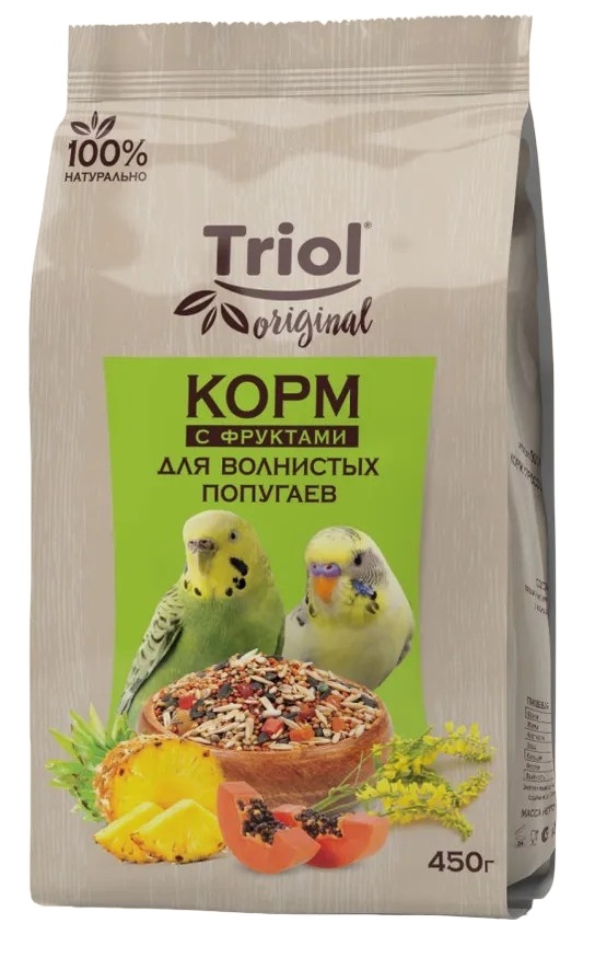 Triol Original Корм с фруктами для волнистых попугаев 450 г