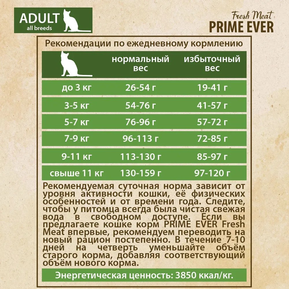 Prime Ever Fresh Meat Adult Индейка/Рис для кошек 5