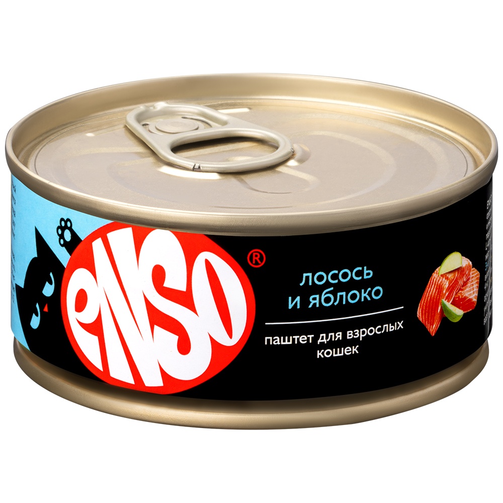 Enso Лосось/Яблоко паштет консерва для кошек 100 г