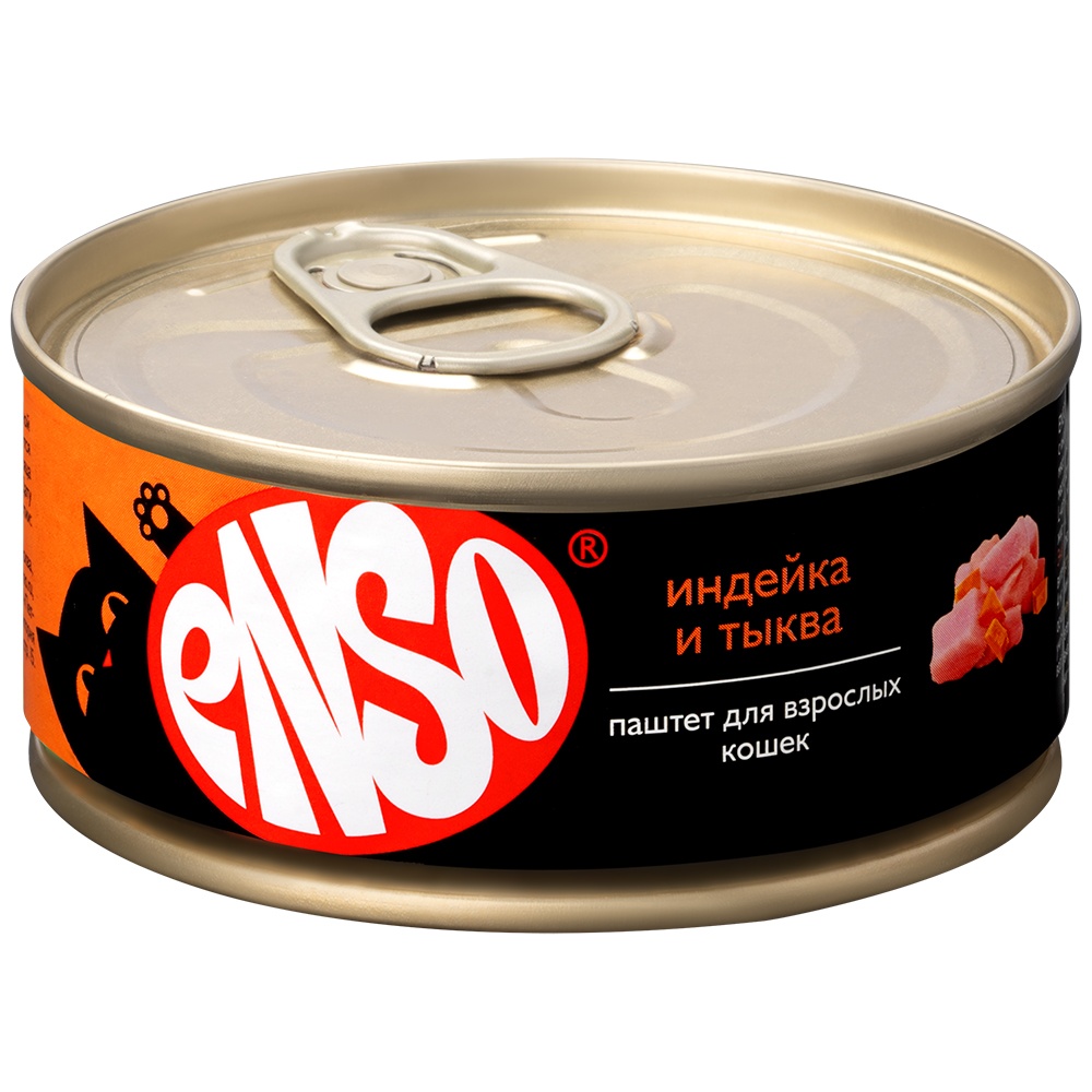 Enso Индейка/Тыква паштет консерва для кошек 100 г
