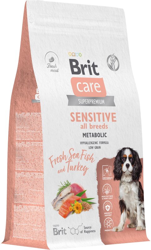 Brit Care Dog Adult Sensitive Metabolic Морская рыба/Индейка для собак