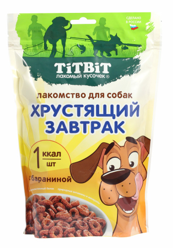 Лакомство TitBit Хрустящий завтрак Баранина для собак 350 г