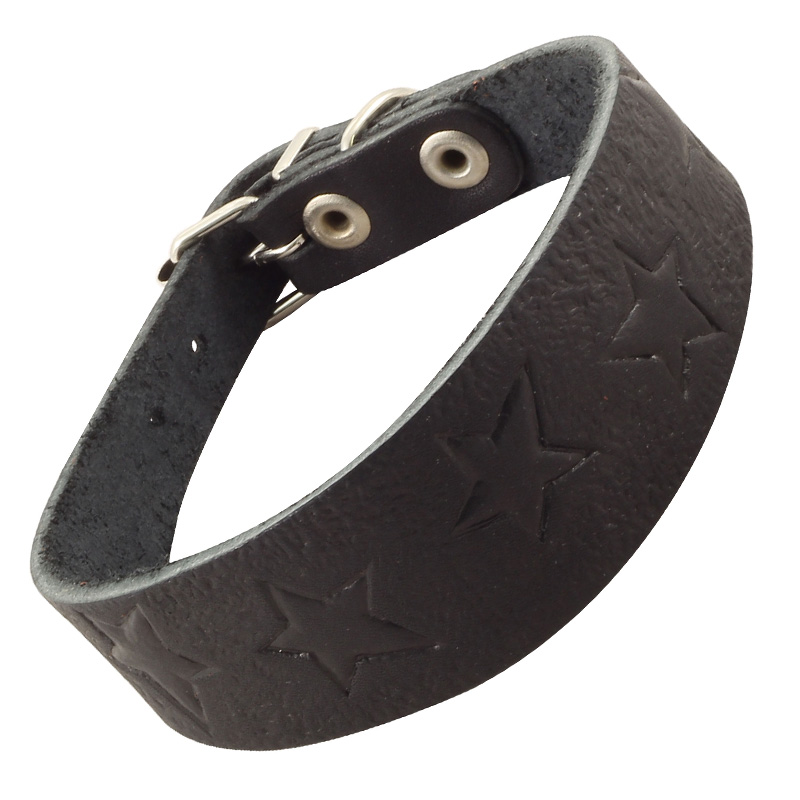 Ошейник Gamma Узор c тиснением кожа для собак 3,5*36 см