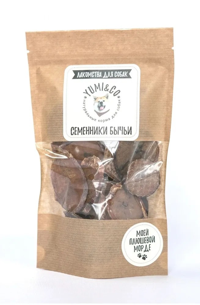 Лакомство YUMI&CO Семенники бычьи д/соб 80 г