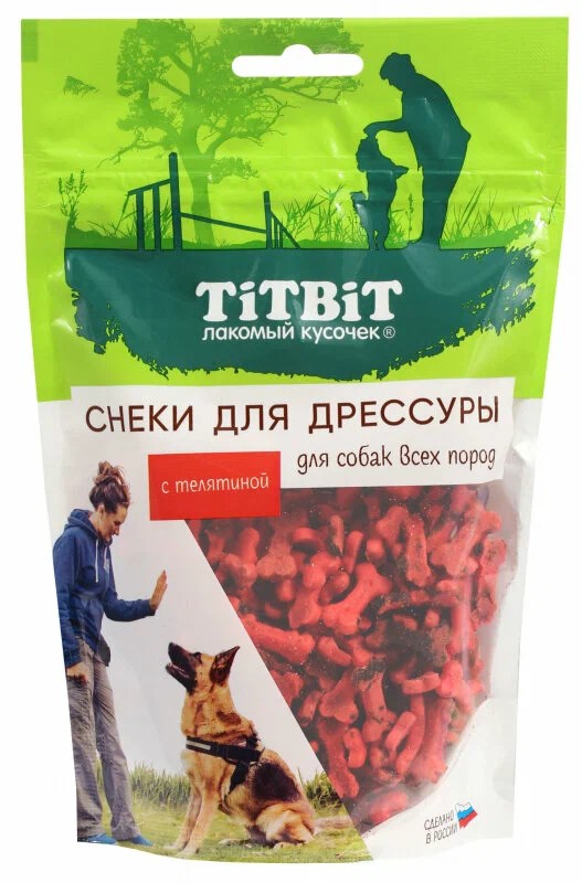 Лакомство TitBit Снеки для дрессуры Телятина для собак 100 г 1