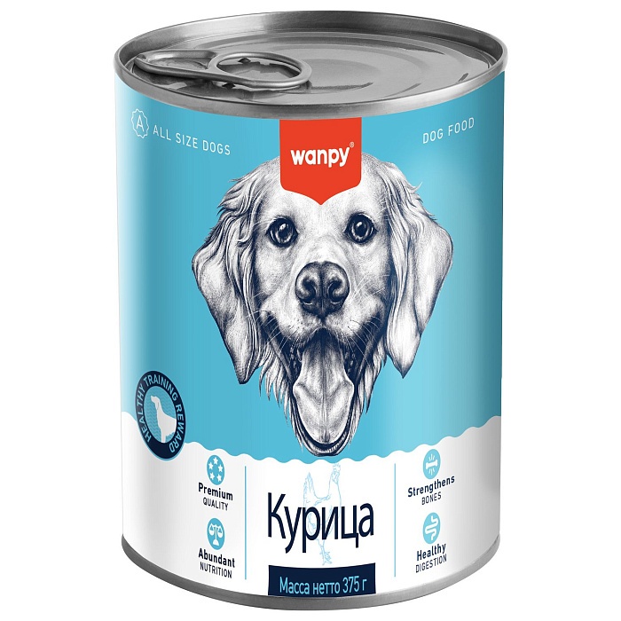 Wanpy Dog All Breeds Курица конс. для собак 370 г