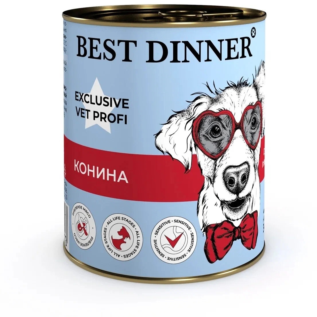 Best Dinner Exclusive Vet Profi Gastro Intestinal Конина конс для собак 340 г 1