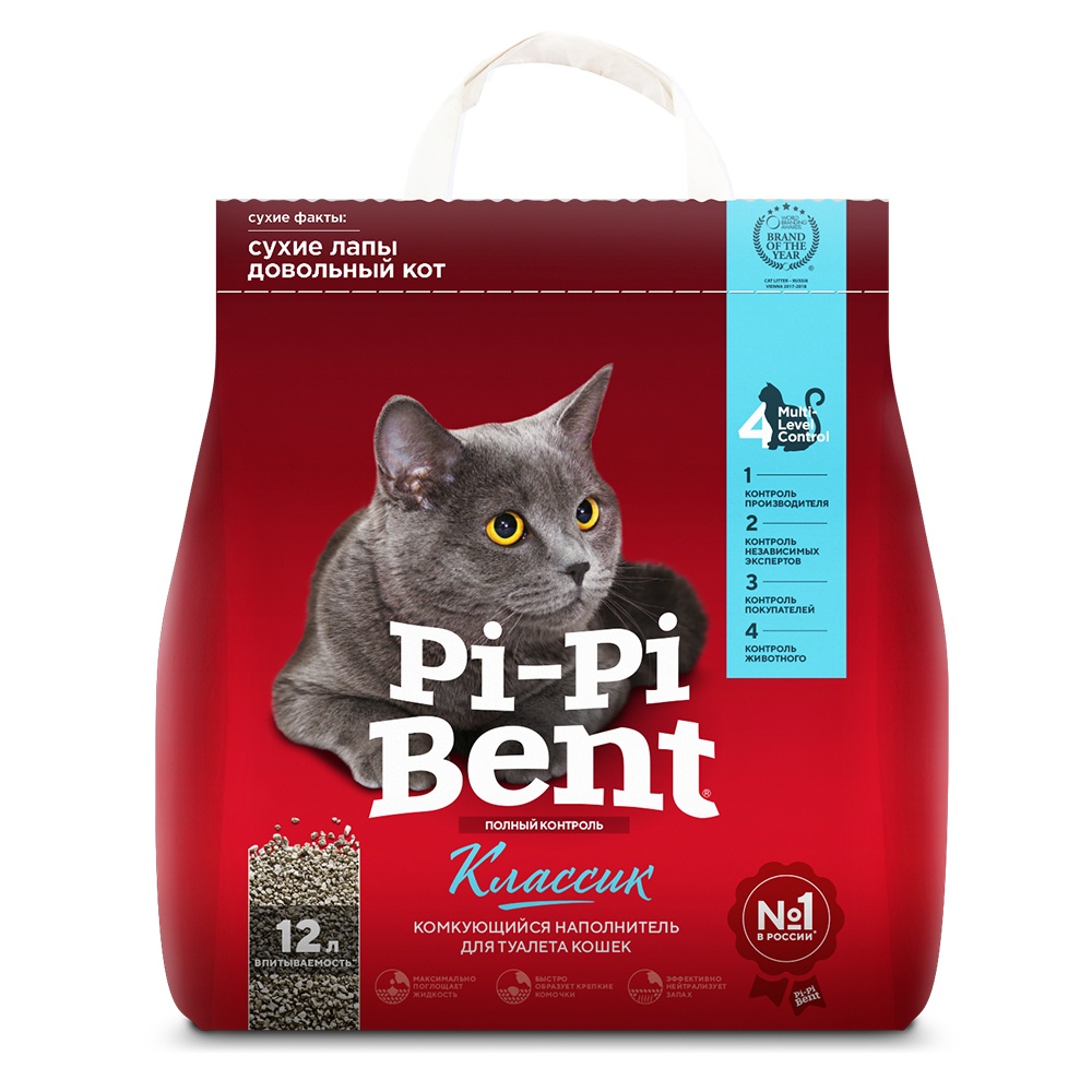 Наполнитель Pi Pi Bent классик комкующийся для кошек 1