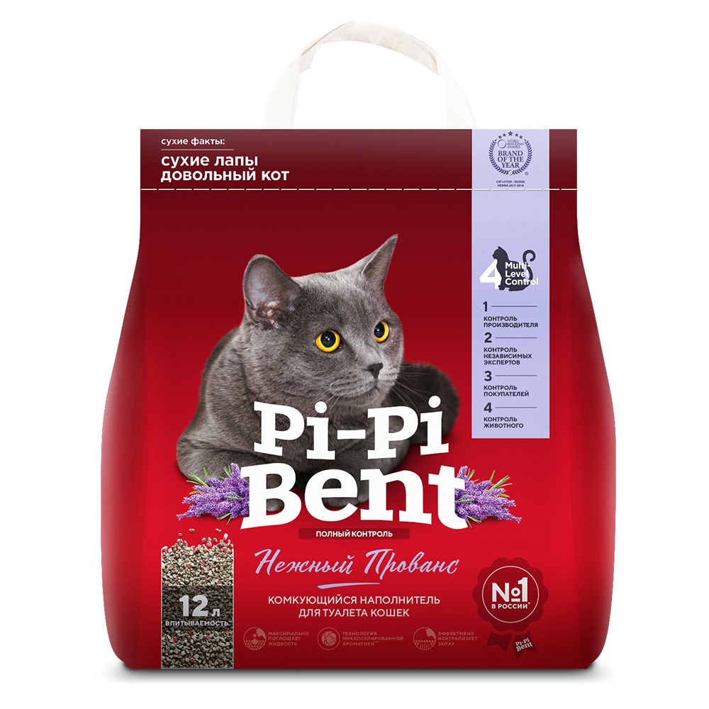 Наполнитель Pi Pi Bent Нежный прованс комкующийся для кошек 5 кг