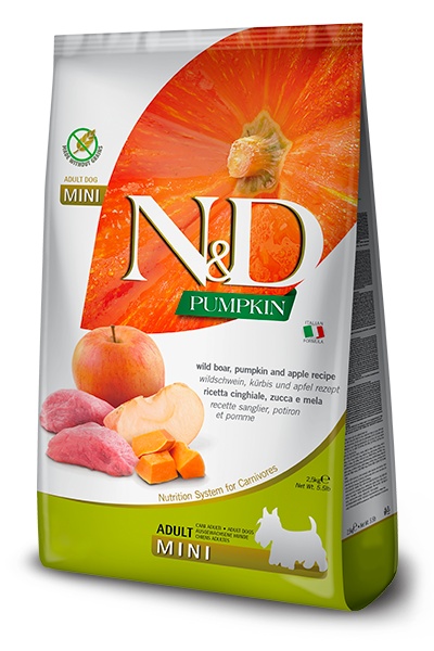 Farmina N&D Pumpkin Adult Mini Кабан/Яблоко/Тыква для собак 2,5 кг 1