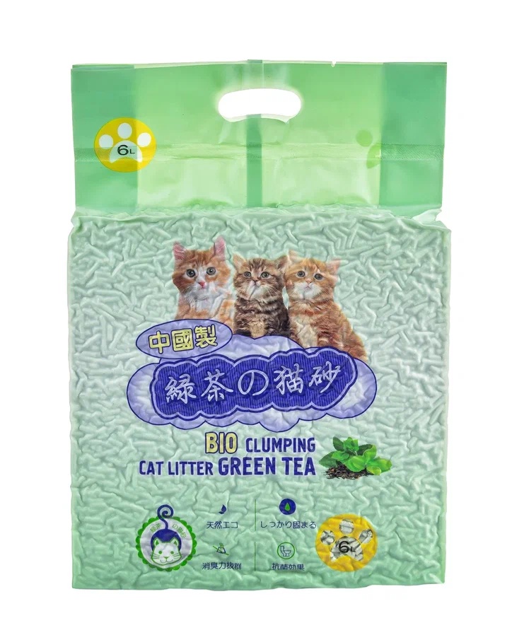 Наполнитель HAKASE AREKKUSU комкующийся TOFU Зеленый чай