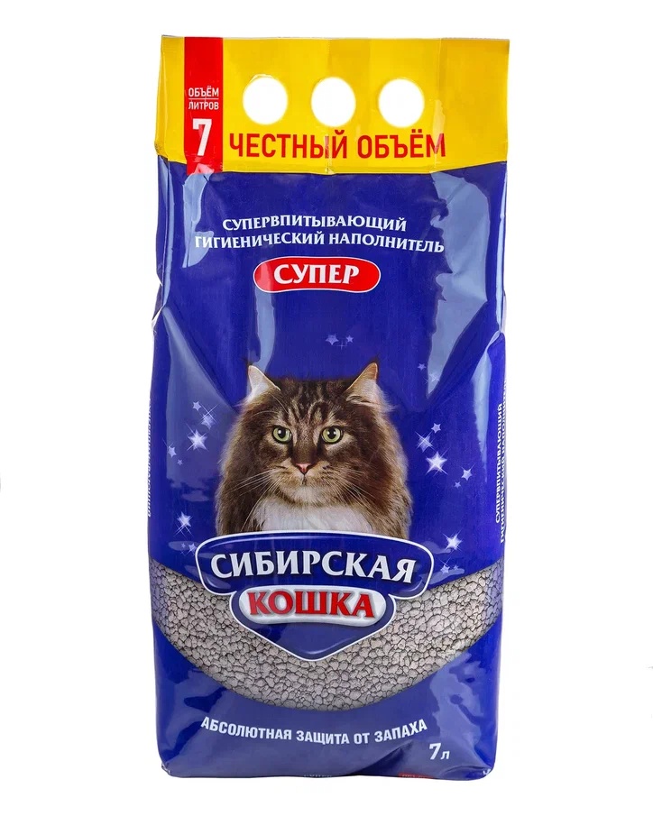 Наполнитель Сибирская Кошка Супер комкующийся для кошек 2