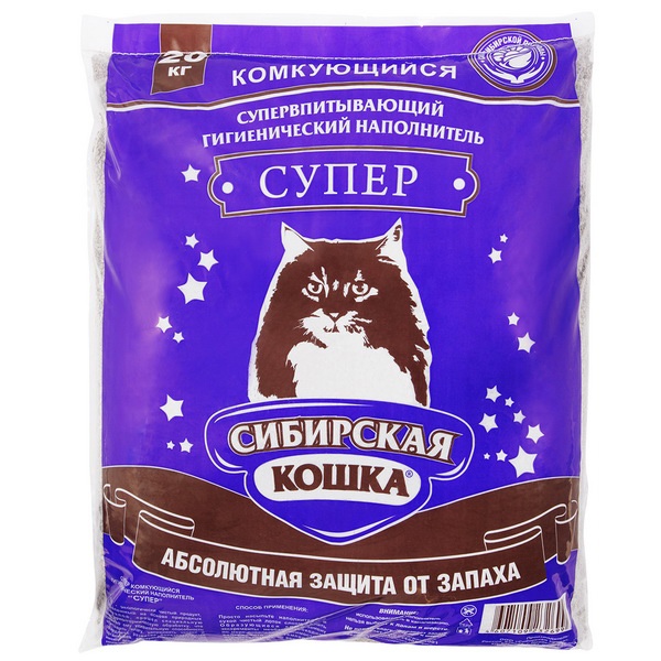 Наполнитель Сибирская Кошка Супер комкующийся для кошек 4