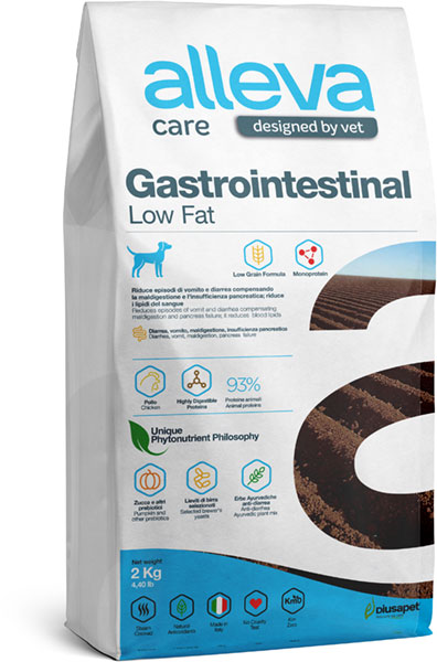 Alleva Care Gastrointestinal Low Fat для собак 2 кг