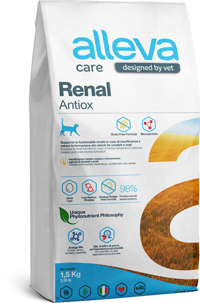 Alleva Care Renal-Antiox для кошек 1,5 кг 1