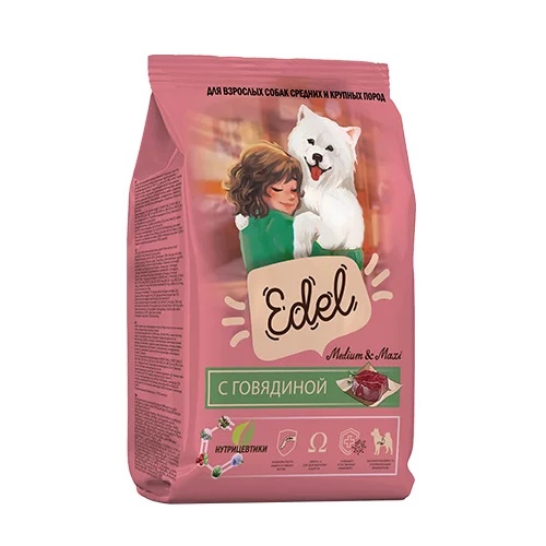 Edel Adult Medium&Maxi Говядина для собак