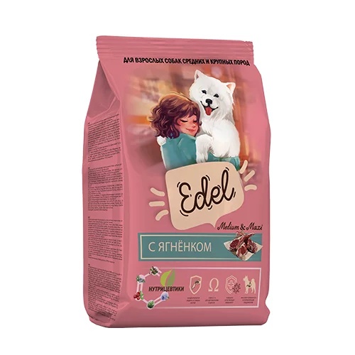 Edel Adult Medium&Maxi Ягненок для собак