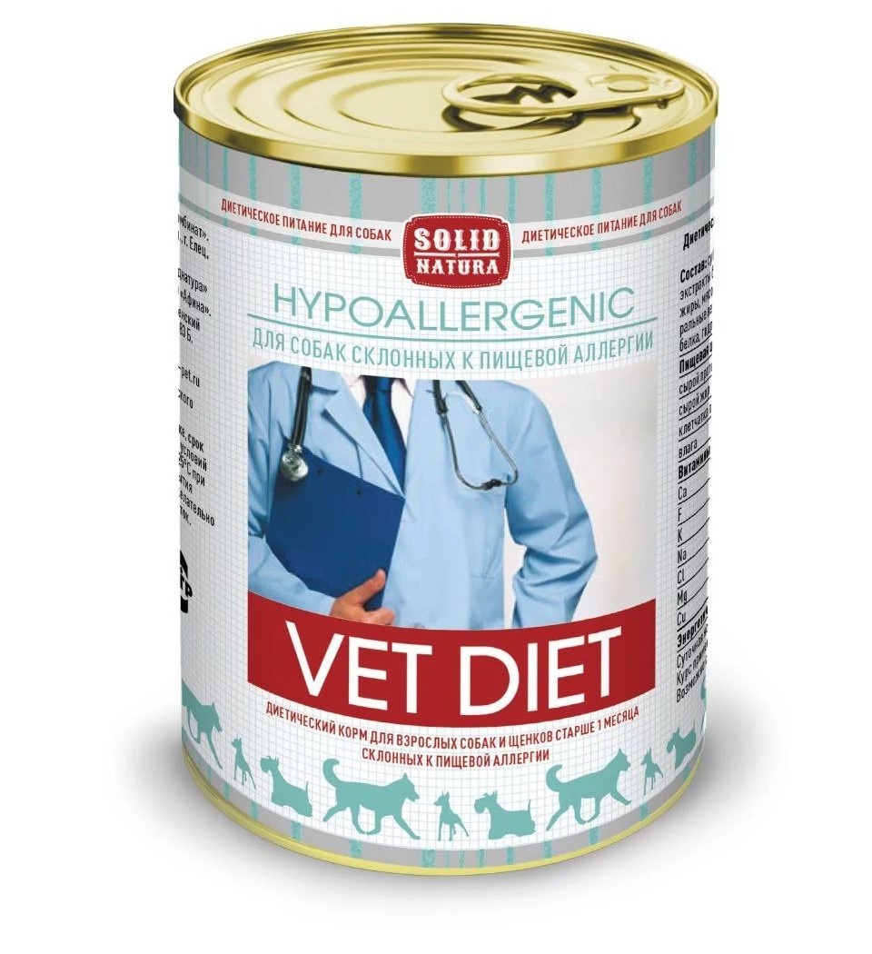 Solid Natura VET Hypoallergenic консервы для собак 2