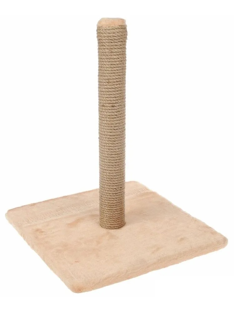 Когтеточка-столбик  Уют Standard бежевая большая джут для кошек 35*35*50 см																											