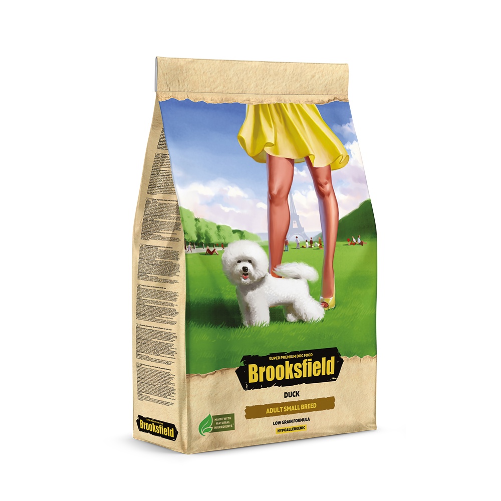 Brooksfield Low Grain Adult Dog Small Breed Утка/рис для собак