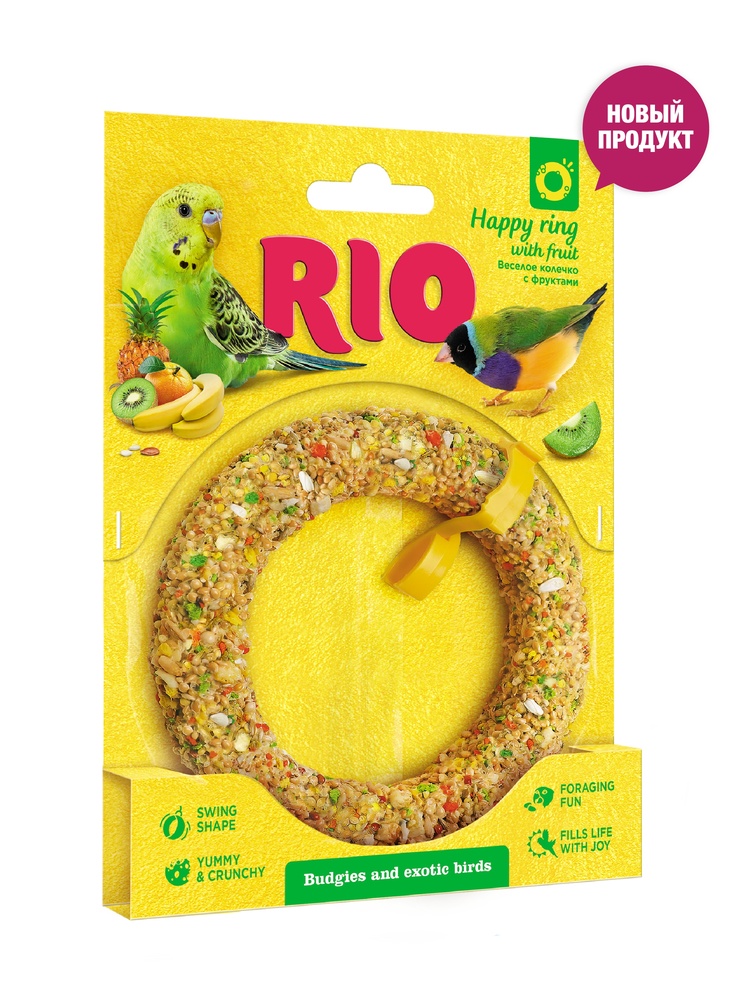 Лакомство-игрушка Rio Веселое колечко для волнистых попугаев и экзотов