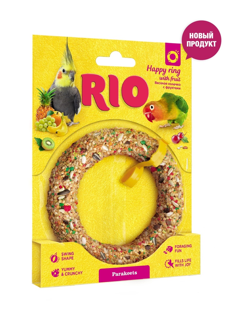 Лакомство-игрушка Rio Веселое колечко для средних попугаев