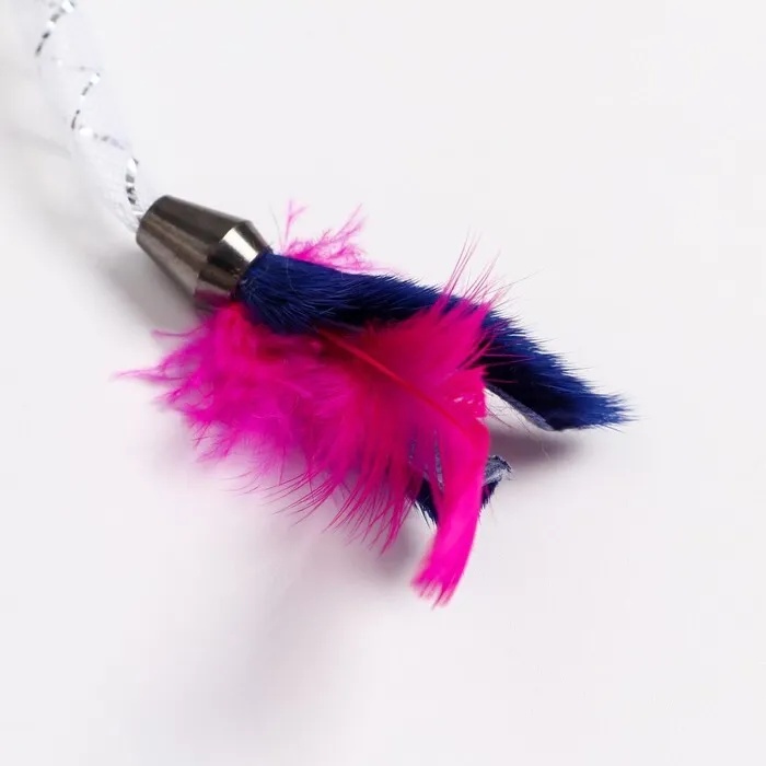 Дразнилка Верные друзья "Норковая кисточка с перьями на пружинке" д/кош 3