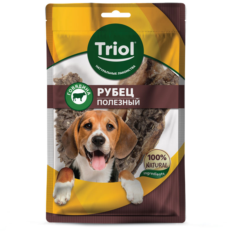 Лакомство Triol Рубец говяжий полезный для собак 30 г