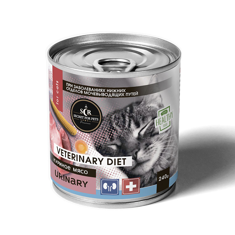Secret For Pets Premium Urinary Мясо птицы/субпродукты говяжьи конс. для кошек 240 г