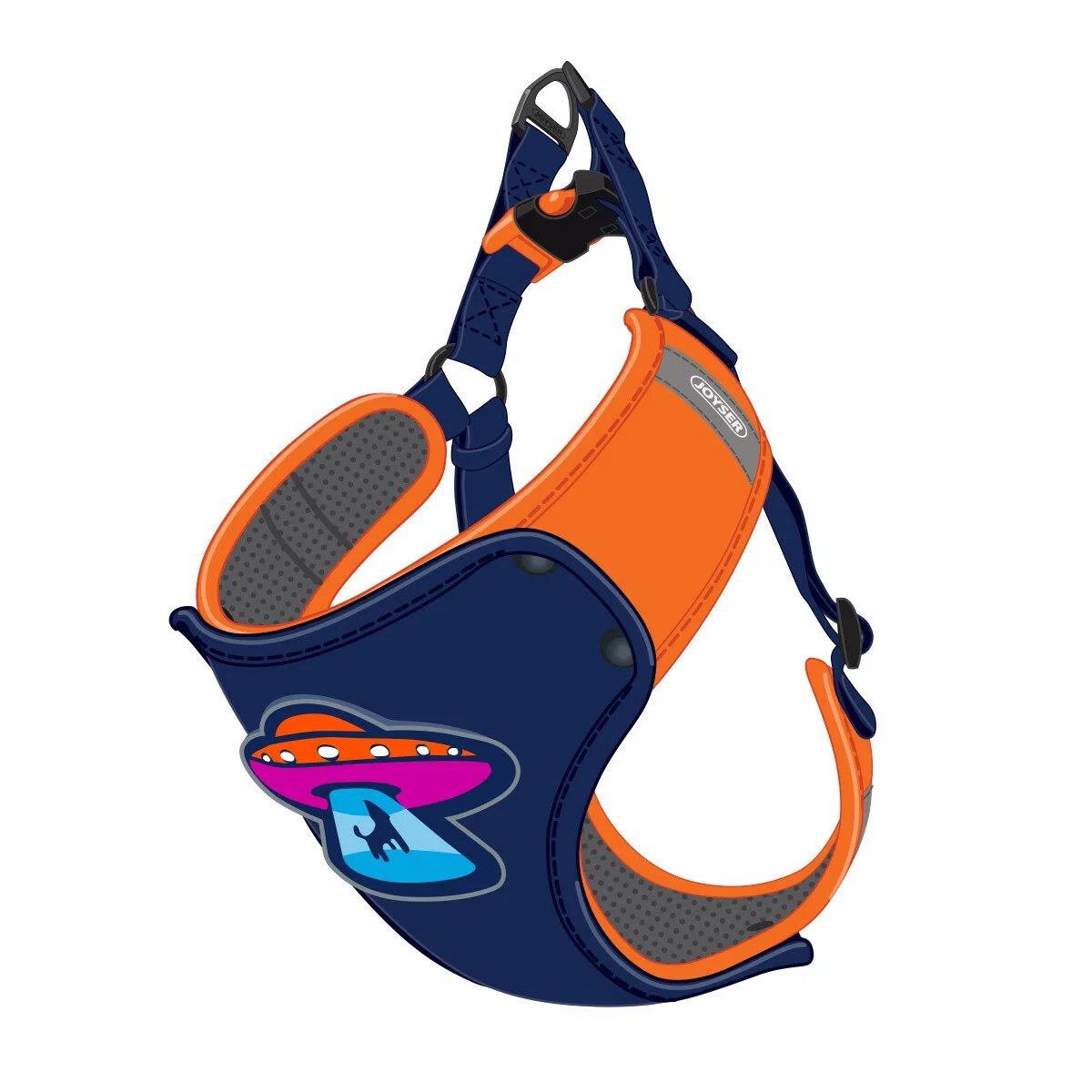 Шлейка GiGwi Joyser оранжевая для собак М 45-57 см