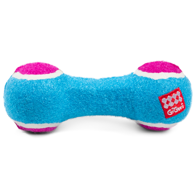 Игрушка GiGwi Catch&fetch Гантель с пищалкой малая для собак 13 см