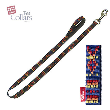 Поводок GiGwi нейлон синий для собак L 2*120 см