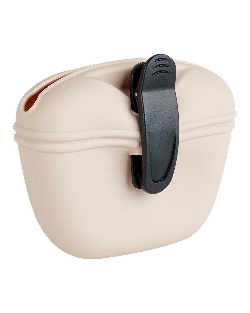 Сумочка Stefan для лакомств силиконовая бежевая для собак 21,5*10*5 см  2