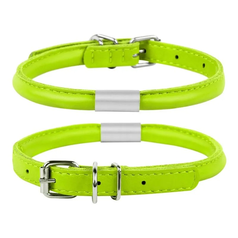 Ошейник CoLLaR Glamour Круглый Салатовый с адрес 13мм 45-53см для собак